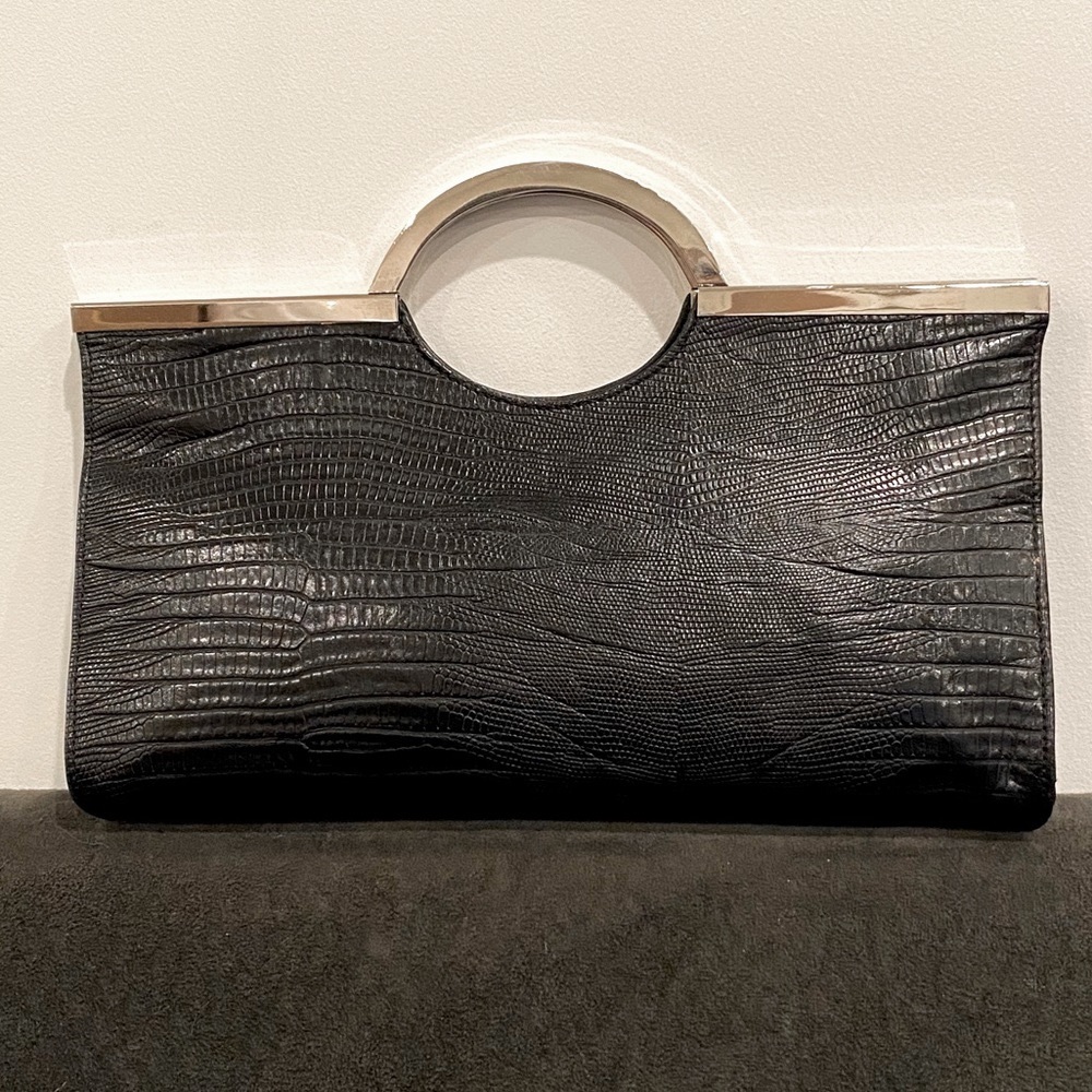 Armani Exchange Embossed Leather Clutch